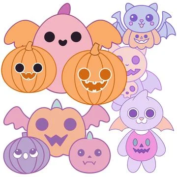 Happy halloween banner vector ghost spooky pumpking card template Stock Illustration