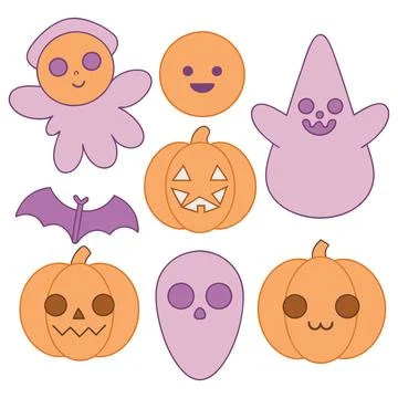 Happy halloween banner vector ghost spooky pumpking card template Stock Illustration