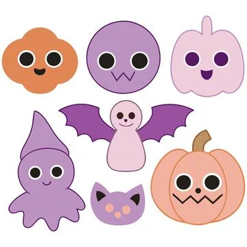 Happy halloween banner vector ghost spooky pumpking card template Stock Illustration