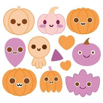 Happy halloween banner vector ghost spooky pumpking card template Stock Illustration