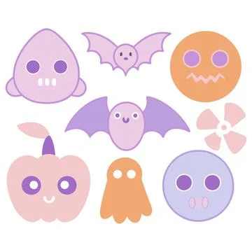 Happy halloween banner vector ghost spooky pumpking card template Stock Illustration
