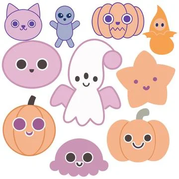 Happy halloween banner vector ghost spooky pumpking card template Stock Illustration