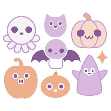 Happy halloween banner vector ghost spooky pumpking card template Stock Illustration