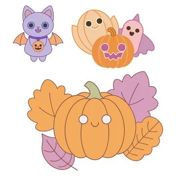 Happy halloween banner vector ghost spooky pumpking card template Stock Illustration