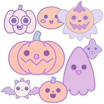 Happy halloween banner vector ghost spooky pumpking card template Stock Illustration