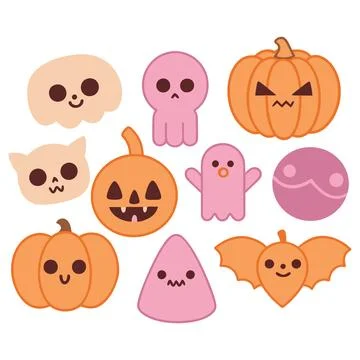 Happy halloween banner vector ghost spooky pumpking card template Stock Illustration