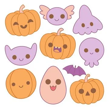 Happy halloween banner vector ghost spooky pumpking card template Stock Illustration