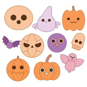 Happy halloween banner vector ghost spooky pumpking card template Stock Illustration