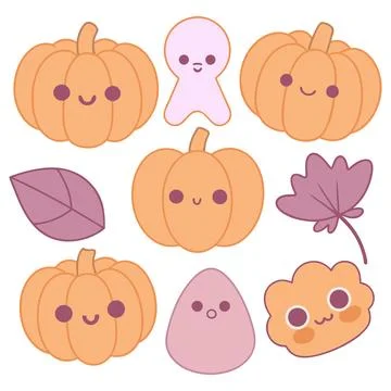 Happy halloween banner vector ghost spooky pumpking card template Stock Illustration