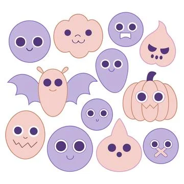 Happy halloween banner vector ghost spooky pumpking card template Stock Illustration