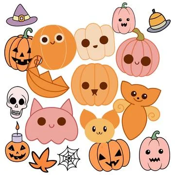Happy halloween banner vector ghost spooky pumpking card template Stock Illustration