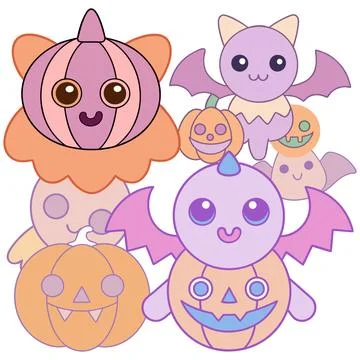 Happy halloween banner vector ghost spooky pumpking card template Stock Illustration