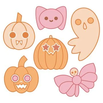 Happy halloween banner vector ghost spooky pumpking card template Stock Illustration