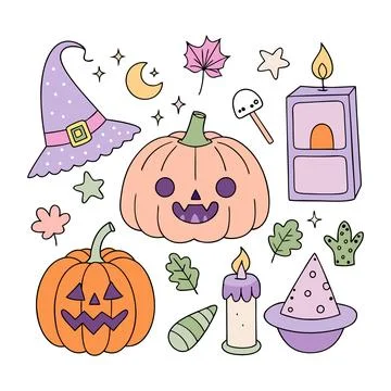 Happy halloween banner vector ghost spooky pumpking card template Stock Illustration