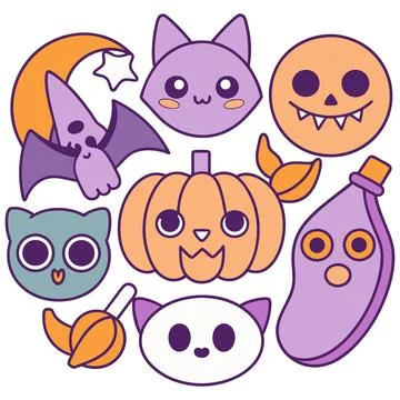 Happy halloween banner vector ghost spooky pumpking card template Stock Illustration