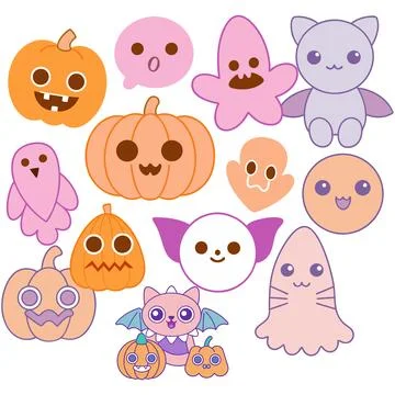Happy halloween banner vector ghost spooky pumpking card template Stock Illustration