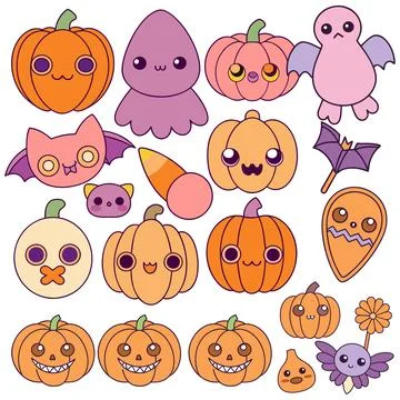 Happy halloween banner vector ghost spooky pumpking card template Stock Illustration
