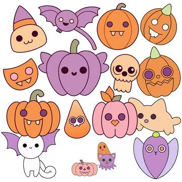 Happy halloween banner vector ghost spooky pumpking card template Stock Illustration