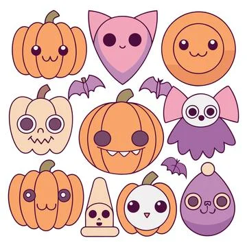 Happy halloween banner vector ghost spooky pumpking card template Stock Illustration
