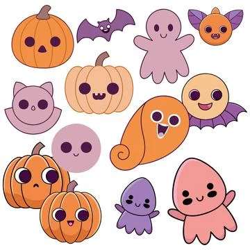Happy halloween banner vector ghost spooky pumpking card template Stock Illustration