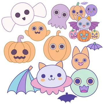 Happy halloween banner vector ghost spooky pumpking card template Stock Illustration