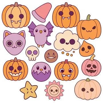 Happy halloween banner vector ghost spooky pumpking card template Stock Illustration