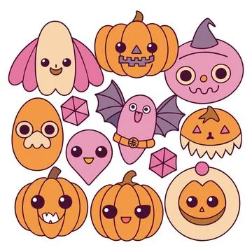Happy halloween banner vector ghost spooky pumpking card template Stock Illustration