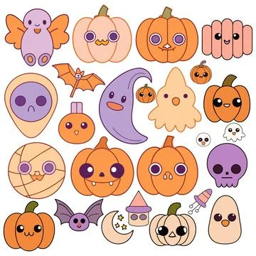 Happy halloween banner vector ghost spooky pumpking card template Stock Illustration