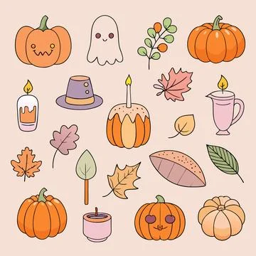 Happy halloween banner vector ghost spooky pumpking card template Stock Illustration