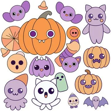 Happy halloween banner vector ghost spooky pumpking card template Stock Illustration