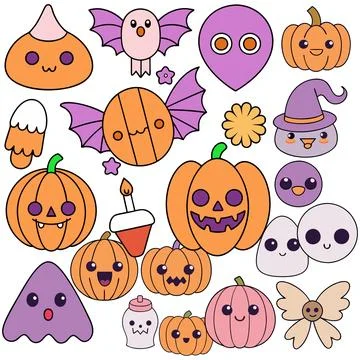 Happy halloween banner vector ghost spooky pumpking card template Stock Illustration
