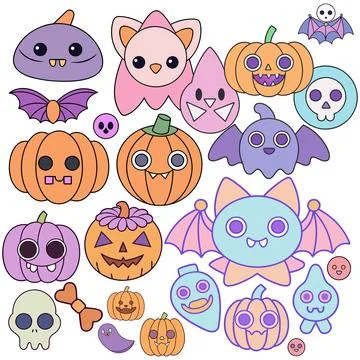 Happy halloween banner vector ghost spooky pumpking card template Stock Illustration