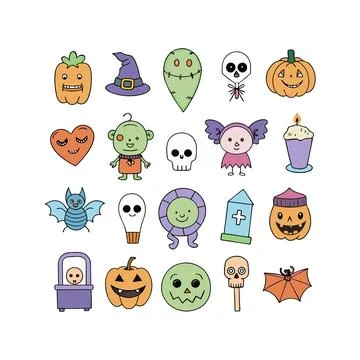 Happy halloween banner vector ghost spooky pumpking card template Stock Illustration