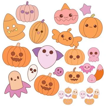 Happy halloween banner vector ghost spooky pumpking card template Stock Illustration