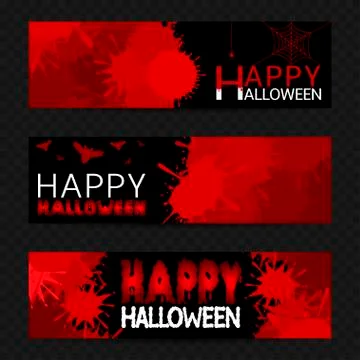 Happy Halloween banners Stock Illustration