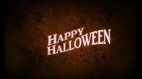 Happy Halloween on blinking retro animation Stock-Footage 41219916
