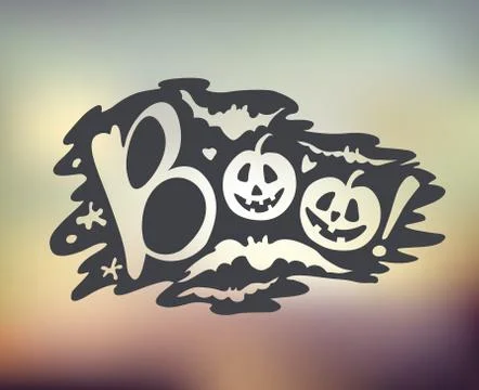 Happy Halloween Calligraphy backgrounds. Vector  banner Stock Illustration