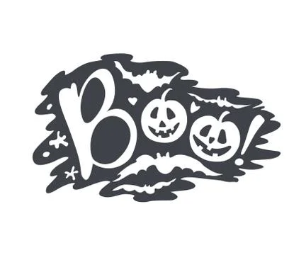 Happy Halloween Calligraphy backgrounds. Vector  banner Stock Illustration