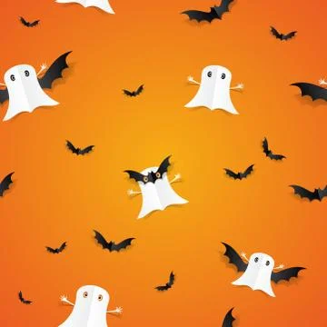 Happy Halloween card design elements on background, vector illustration Illustrazione stock