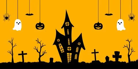 Happy halloween concept on background, vector illustration イラスト素材