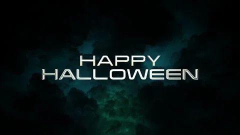 Happy Halloween on dark dramatic and cinematic sky with cloud Stock Footage 246434614
