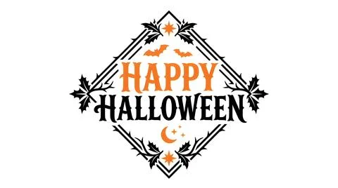 Happy halloween decorative diamond shape vector Stock Illustration