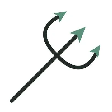 Happy halloween, devil fork trick or treat party celebration flat icon design イラスト素材