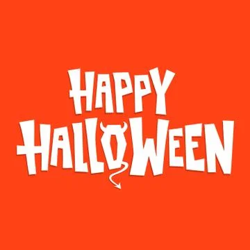 Happy halloween devil sign vector illustration red Illustrazione stock