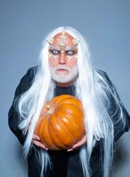 Happy Halloween. Devil vampire man. Halloween demon. Halloween holiday Foto stock