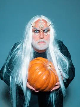 Happy Halloween. Devil vampire man. Halloween demon. Halloween holiday Stock Photos