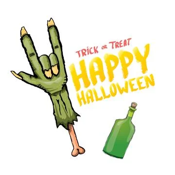Happy halloween doodle design elements set isolated on white background. vector 库存插图