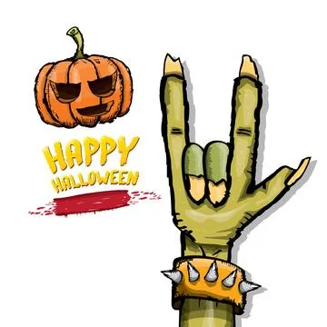 Happy halloween doodle design elements set isolated on white background. vector 스톡 일러스트