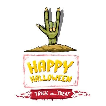 Happy halloween doodle design elements set isolated on white background. vector Stockillustratie
