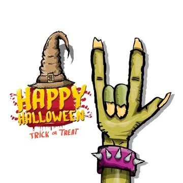 Happy halloween doodle design elements set isolated on white background. vector 库存插图